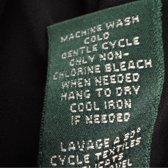 Lauren Ralph Lauren Dress Black Surplice Cap Sleeve Size 4 - Picture 12 of 12